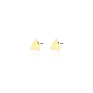 Brinco triângulo 10mm banhado em ouro 18k - Imagem 1