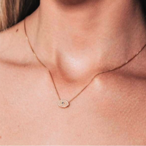 Colar olho grego banhado em ouro 18k - Imagem 2
