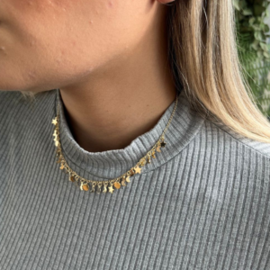 Colar chocker constelação banhado em ouro 18k - Imagem 2
