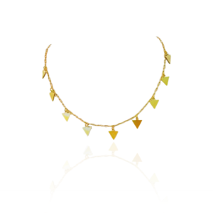 Colar chocker triângulo banhado em ouro 18k - Imagem 1