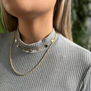 Colar chocker triângulo banhado em ouro 18k - Imagem 2