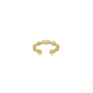 Piercing fake ondulado banhado em ouro 18k - Imagem 1