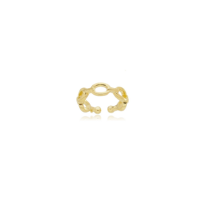 Piercing fake elos banhado em ouro 18k - Imagem 1