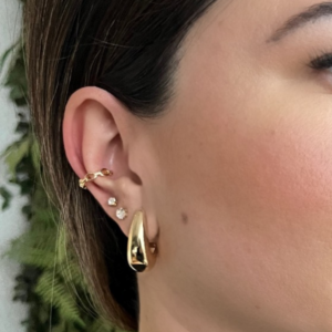 Piercing fake elos banhado em ouro 18k - Imagem 2