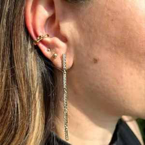 Piercing fake spike banhado em ouro 18k - Imagem 2