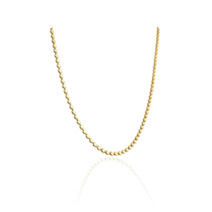 Colar bolinha achatada banhado em ouro 18k - Imagem 1