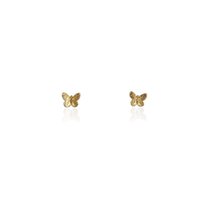Brinco borboleta P banhado em ouro 18k - Imagem 1