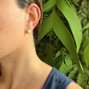 Conjunto Colar e Brinco Ponto de Luz Banhado em Ouro 18k - Imagem 2