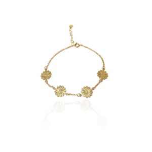 Pulseira margarida banhado em ouro 18k - Imagem 1