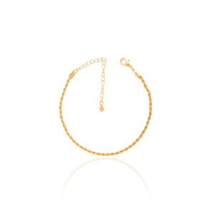 Pulseira cordão baiano 2mm banhado em ouro 18k - Imagem 1