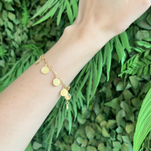 Pulseira Plaquinhas Banhado em Ouro 18k - Imagem 2