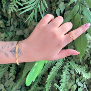 Pulseira Fita Diamantada Banhado em Ouro 18k - Imagem 2