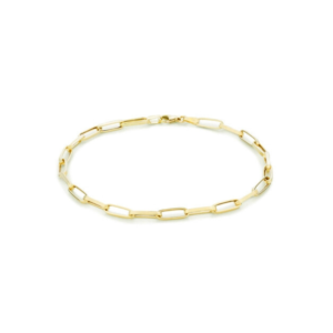 Pulseira elo retangular banhado em ouro 18k - Imagem 1