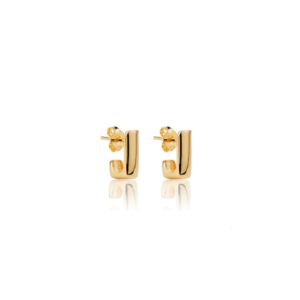 Brinco em L banhado em ouro 18k - Imagem 1