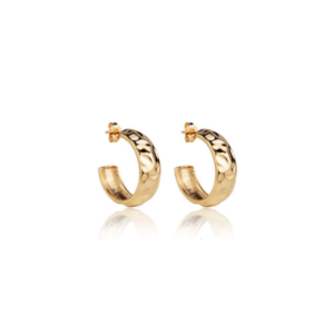 Brinco Argola Orgânica Banhado em Ouro 18k