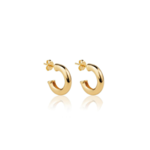 Brinco Argola Tubinho Banhado em Ouro 18k - Imagem 1