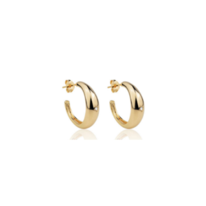 Brinco Argola com Pontinho de Luz Banhado em Ouro 18k - Imagem 1