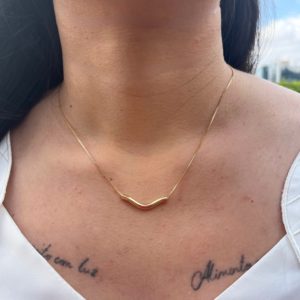 Colar Minimalista 40cm Banhado em Ouro 18k - Imagem 3