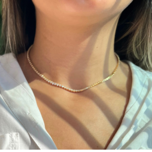 Colar Riviera Banhado em Ouro 18k