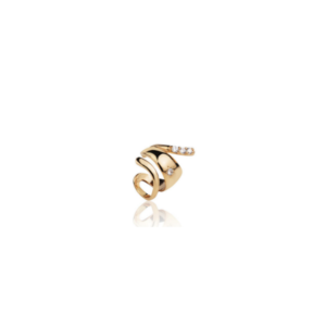 Piercing fake com pontos de luz banhado em ouro 18k - Imagem 1