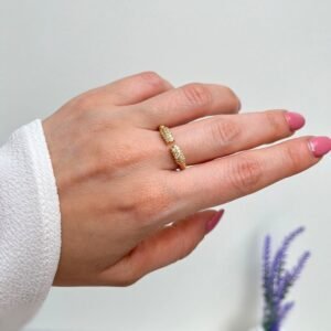 Anel ajustável cravejado feminino da loja Padine