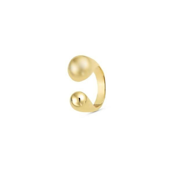 Anel bola fosca ajustavel banhado ouro Padine SKU AN-NG-4 Anel bola fosca ajustavel banhado ouro feminino da loja Padine