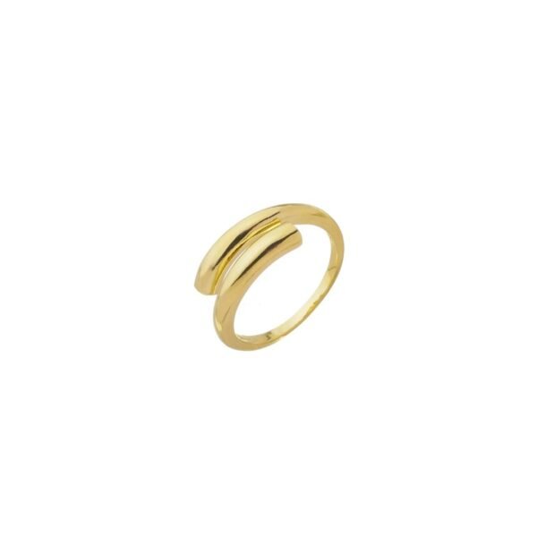 Anel Duplo Abaulado Banhado Ouro Padine SKU AN-NG-6 Anel Duplo Abaulado Banhado Ouro feminino da loja Padine