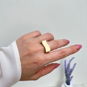 Anel Onda Liso Grosso feminino da loja Padine