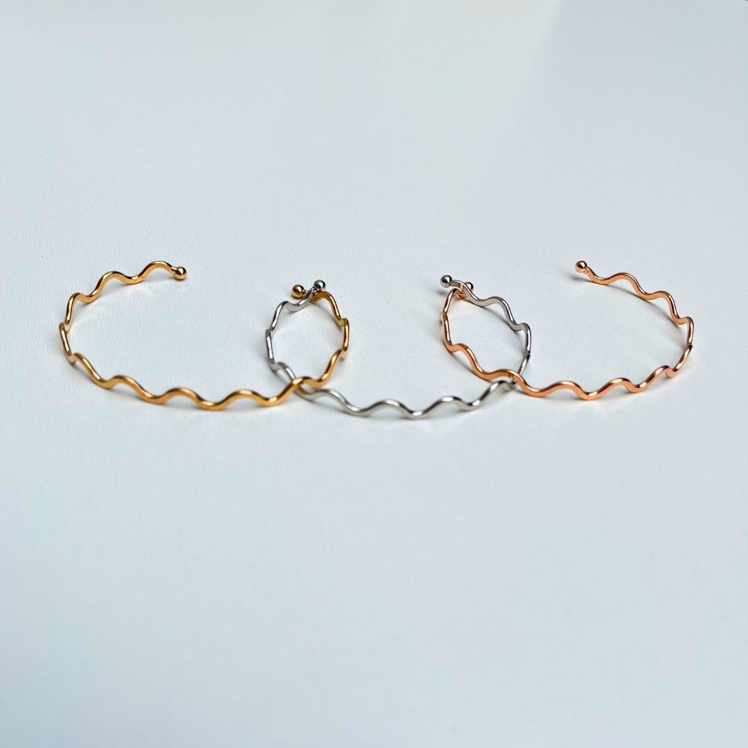 Bracelete trio ondas mix de banho feminino da loja Padine